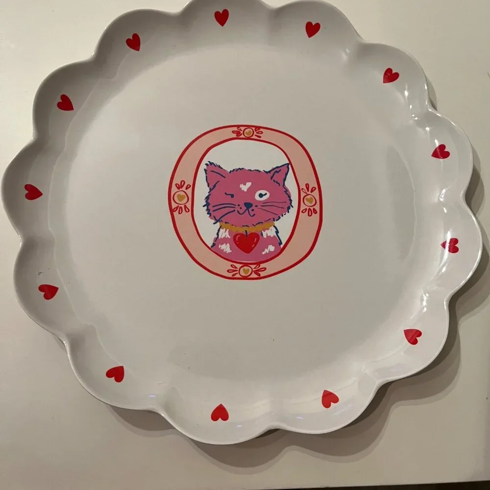 Cat Themed Dinner Plate (Set of6) 10.5 inches (new from Pillowfort) (p/x)